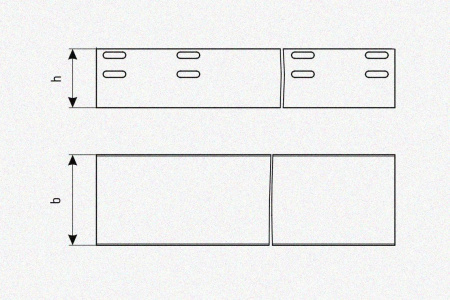 Лоток глухой ЛМГ 500х100х2000 У3, окрашенный, S1,5