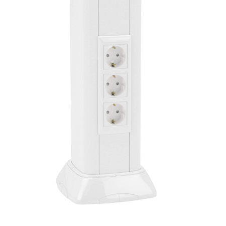 Телескопическая алюминиевая колонна, 2.7 - 4.2м, цвет белый DKC