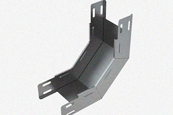 Лоток замковый глухой КПЗГ 200х50-90 УХЛ1 для поворота трассы вверх на 90, горячее цинкование, S1,0