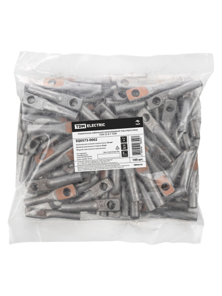 Наконечник кабельный алюмомедный под опрессовку ТАМ 25-8-7 TDM