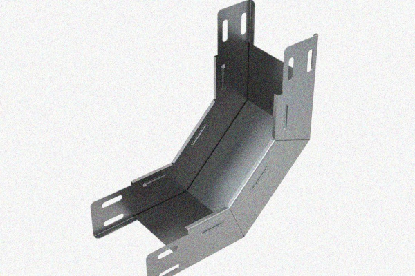 Лоток замковый глухой КПЗГ 200х50-90 УХЛ1 для поворота трассы вверх на 90, горячее цинкование, S1,0