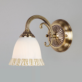 Бра со стеклянным плафоном 1*E27 60Вт античная бронза IP20 Campina (60107/1 античная бронза) Eurosvet