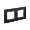 Рамка из натурального стекла, "Avanti", черная, 2 поста (4 мод.) DKC