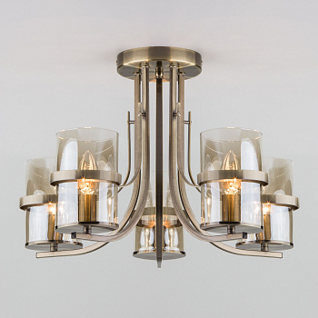 Потолочная люстра 5*E14 60Вт античная бронза IP20 Coppa (60085/5 античная бронза) Eurosvet