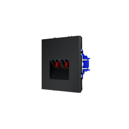 Розетка акустическая встраиваемая Voltum S70 4-местная, (графит)