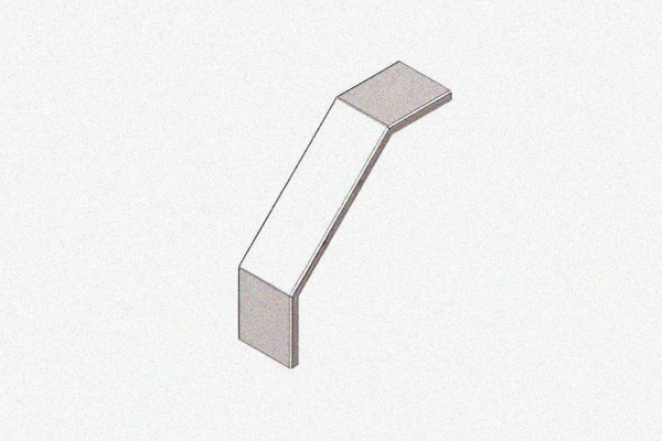 Крышка лотка замкового КЛСЗ 400х60-90 УТ1,5 для поворота трассы вниз на 90,горячее цинкование, S1,0