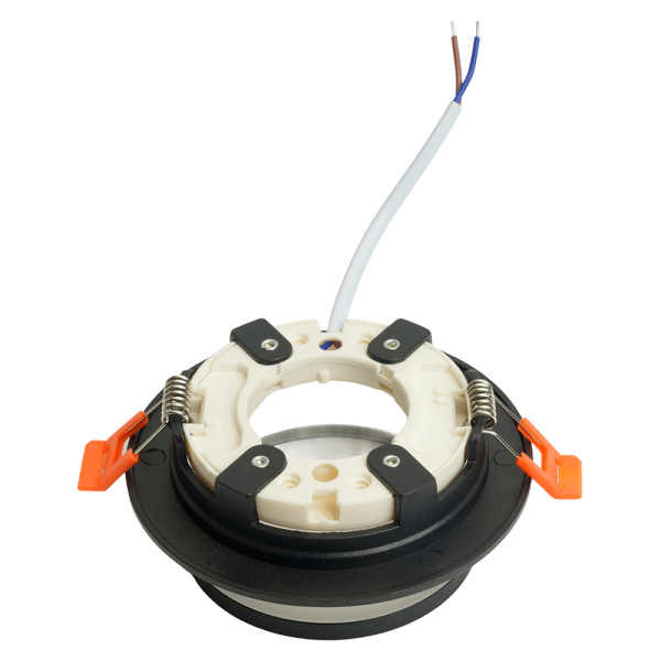 Светильник потолочный встраиваемый, 15W 230V GX53, черный, круг, без лампы, DL500 Feron