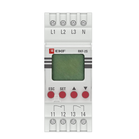 Реле контроля фаз с LCD дисплеем (с нейтралью) RKF-2S PROxima EKF
