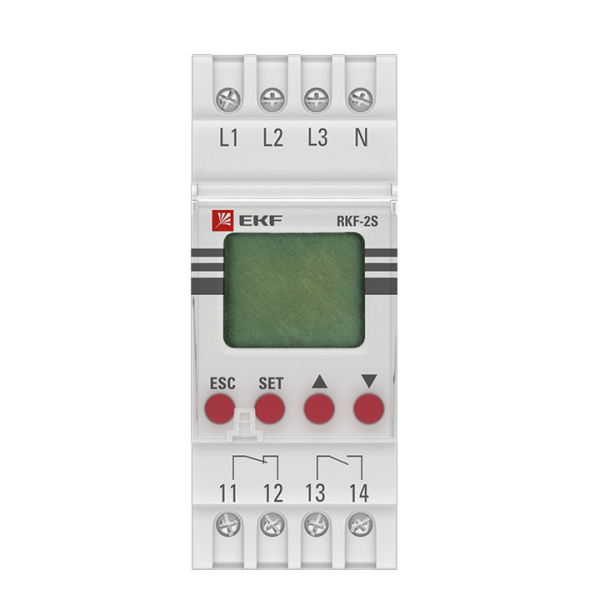 Реле контроля фаз с LCD дисплеем (с нейтралью) RKF-2S PROxima EKF