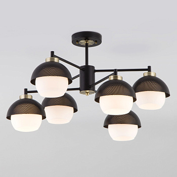 Потолочная люстра в стиле лофт 6*E27 60Вт черный IP20 Nocciola (70106/6 черный) Eurosvet Потолочная люстра в стиле лофт 6*E27 60Вт черный IP20 Nocciola (70106/6 черный) Eurosvet