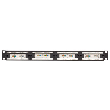 Патч-панель TERACOM PRO 19'' Cat,5E 1U неэкранированная UTP 24 порта RJ-45 Dual IDC EKF