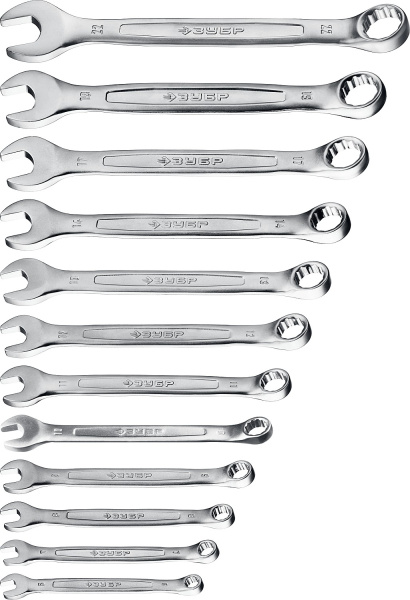 Набор комбинированных гаечных ключей 12 шт, 6 - 22 мм, (B) ЗУБР