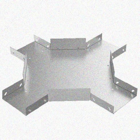 Лоток крестообразный замковый глухой КМЗГ 150х100 УТ1,5, горячее цинкование, S1,5