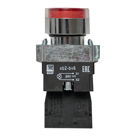 Кнопка BA42 с подстветкой 24В красная NC PROxima EKF