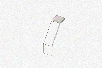 Крышка лотка КЛС 100х80-90 УТ1,5 для поворота трассы вниз на 90, оцинкованный лист S1,0