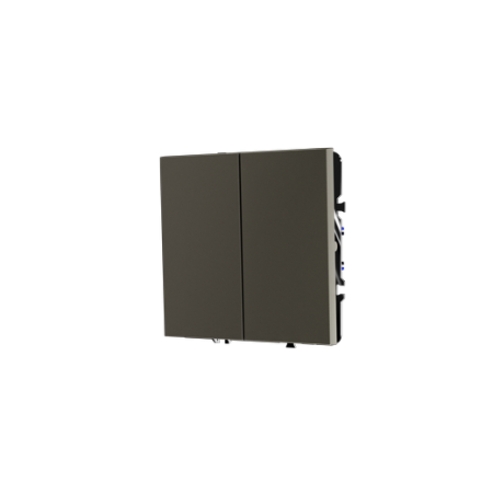 Проходной переключатель встраиваемый Voltum S70 двухклавишный 10А, (шелк)