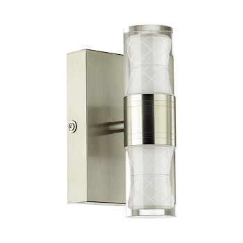 Бра IP44 LED 2*5W 4000K 220V WAGNER никель LUMION