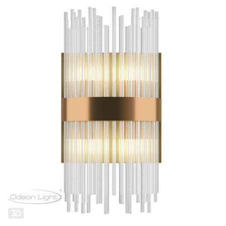 Бра G9 4*33W 220V FOCCO бронзовый/стекло/прозрачный ODEON LIGHT