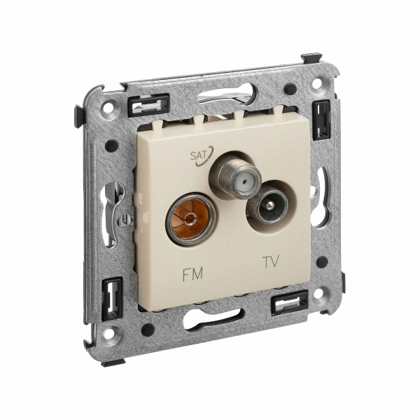 Розетка TV-FM-SAT в стену, "Avanti", "Ванильная дымка" DKC