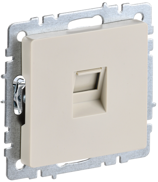 BRITE Розетка компьютерная RJ45 кат.5E РК10-БрКр бежевый IEK