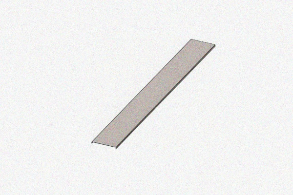 Крышка лотка цельного КЛЦ200 УТ1,5, оцинкованный лист, S0,8