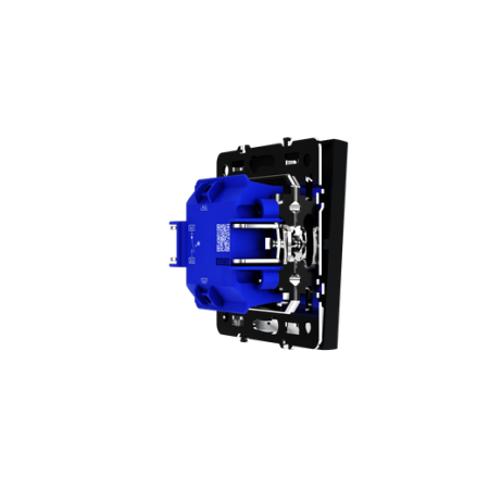 Выключатель встраиваемый Voltum S70 одноклавишный с подсветкой 10А, (черный матовый)