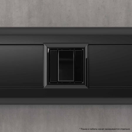 Перекрестный переключатель модульный, "Avanti", "Черный квадрат", 1 модуль DKC