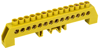 Шина PE "земля" в комбинированном DIN-изоляторе типа "Стойка" ШНИ-8х12-14-КС-Ж IEK