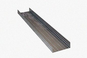 Лоток перфорированный ЛМ 400х80х3000 УТ1,5, оцинкованный лист S1,5