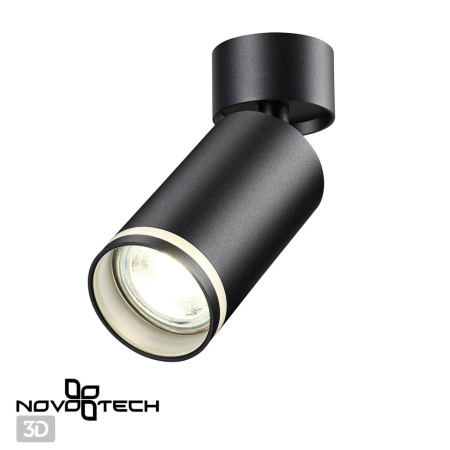 Св-к накл.IP20 GU10 9W 220V ULAR черный NOVOTECH