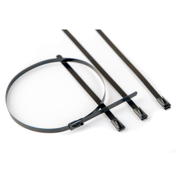 Хомут 4.6x250. Сталь ANSI 304. С EP покрытием DKC