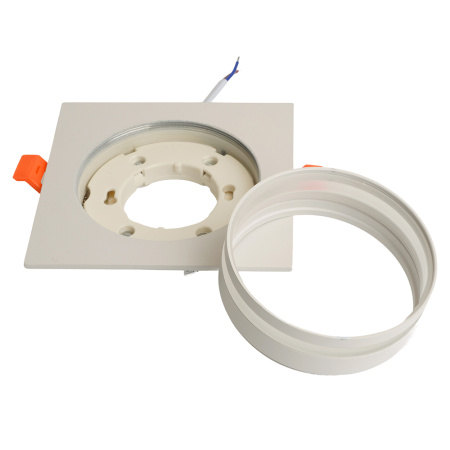 Светильник потолочный встраиваемый, 15W 230V GX53, белый, квадрат, без лампы, DL503 LUNA Feron