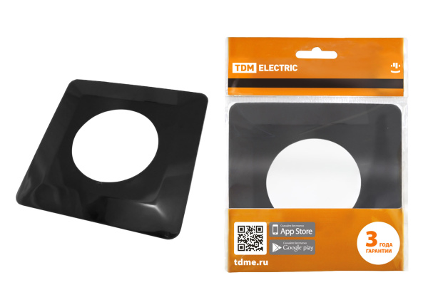 Одноместная защитная рамка для выключателей или розеток для защиты обоев 130х130 мм, антрацит TDM Одноместная защитная рамка для выключателей или розеток для защиты обоев 130х130 мм, антрацит TDM