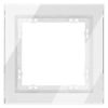 Рамка стеклянная Voltum S70 на 1 пост, (белый, стекло)
