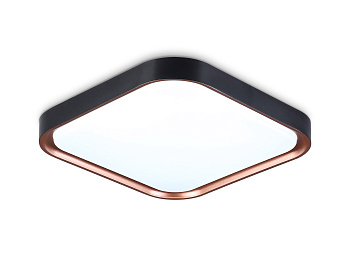 Потолочный светодиодный светильник FZ1265 BK/PGD черный/золото розовое 18W 5000K 250*250*60 (Без ПДУ) Ambrella Light