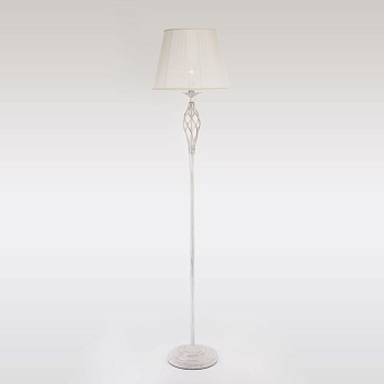 Торшер с абажуром 1*E14 40Вт белый с золотом IP20 Selesta (01003/1 белый с золотом) Eurosvet