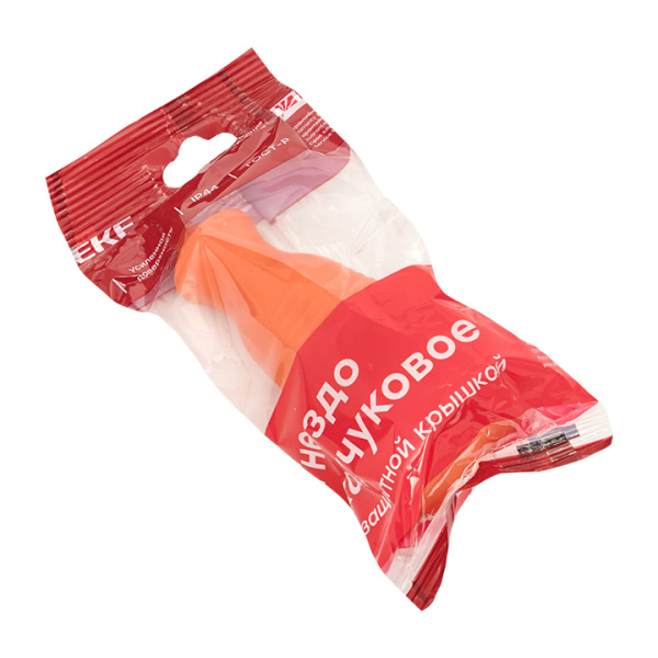 Роз, перенос, с защитной крышкой оранжевая каучуковая 230В 2P+PE 16A IP44 PRO EKF