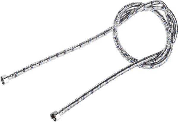 Подводка гибкая для воды, оплетка из нержавеющей стали, г/г 1/2" - 2м ЗУБР