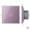 Сенсорный выключатель с таймером 1 клавиша 1 модуль Розовый Livolo