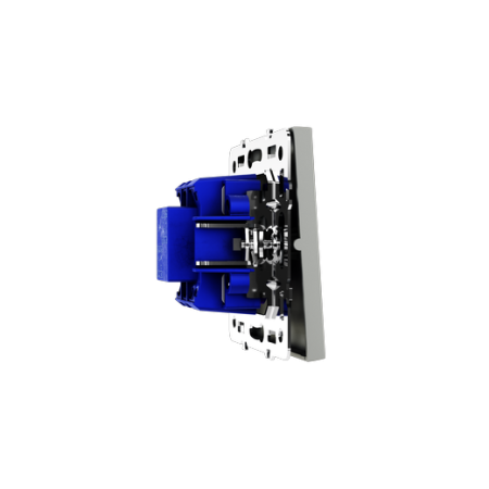 Перекрестный переключатель встраиваемый Voltum S70 одноклавишный 10А, (сталь)