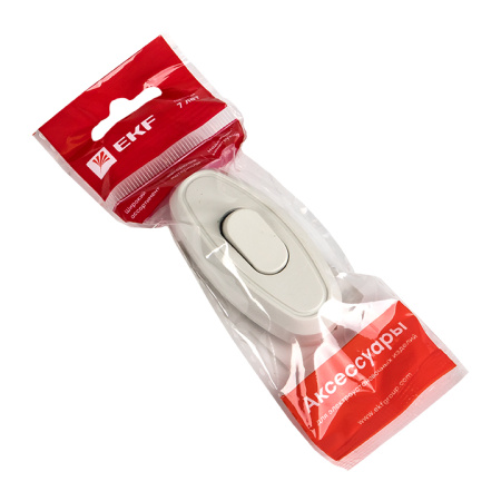 Переключатель бра бел, 6А 250В PROxima EKF