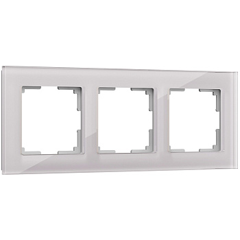 Favorit Рамка на 3 поста (дымчатый,стекло) Werkel