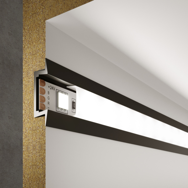 Профиль встраиваемый алюминиевый д/ленты св/д черный/белый LL-2-ALP007 Elektrostandard