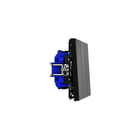 Выключатель встраиваемый Voltum S70 трехклавишный 10А, (черный матовый)