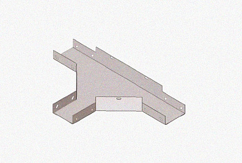 Лоток тройниковый глухой ОТГ 600х100 УТ1,5, горячее цинкование, S1,5