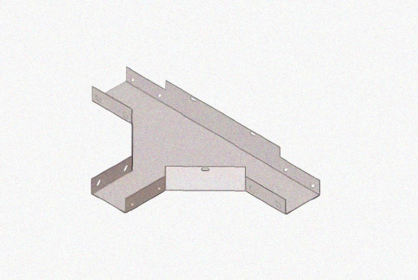 Лоток тройниковый глухой ОТГ 600х100 УТ1,5, горячее цинкование, S1,5