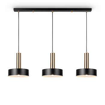 Подвесной светильник 3*E27 40Вт Черный и Латунь IP20 Izza FR4008PL-03BBS Freya Подвесной светильник 3*E27 40Вт Черный и Латунь IP20 Izza FR4008PL-03BBS Freya