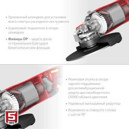 УШМ, УШМ-230-2605 п, 230 мм, 2600 Вт ЗУБР