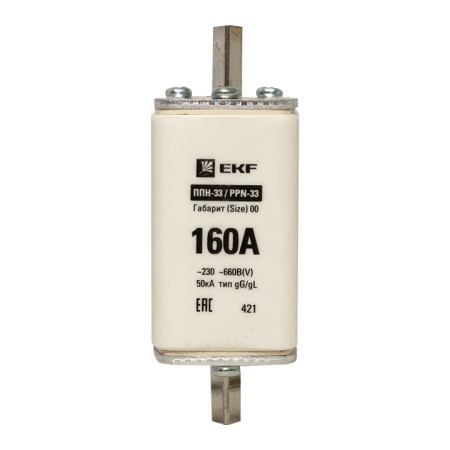 Плавкая вставка ППН-33 160/160А габарит 00 PROxima EKF