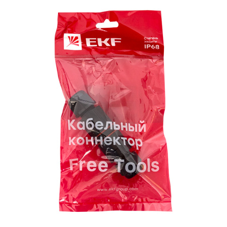 Кабельный коннектор I-образный (СМК 3PIN) IP68 FreeTools PROxima EKF